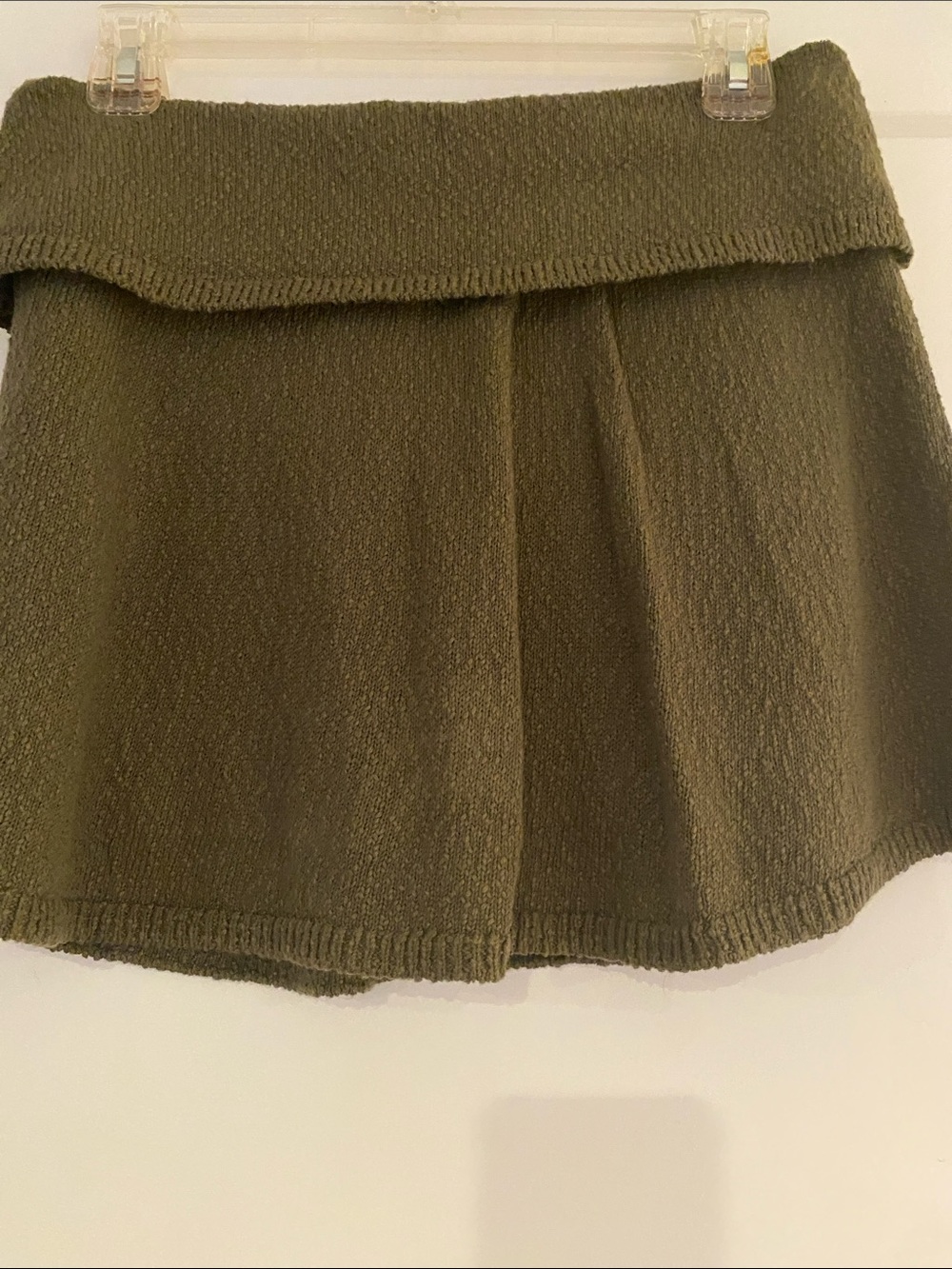 Free People Beach  Olive Knit skirt with built in Shorts